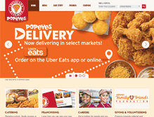 Tablet Screenshot of popeyes.com